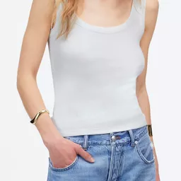 Shop Scoop Neck Regenerative Cotton Rib Tank | Nordstrom