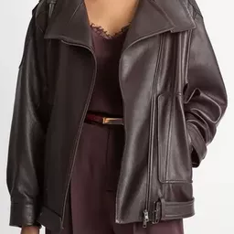 Shop Vince Oversize Leather Biker Jacket | Nordstrom