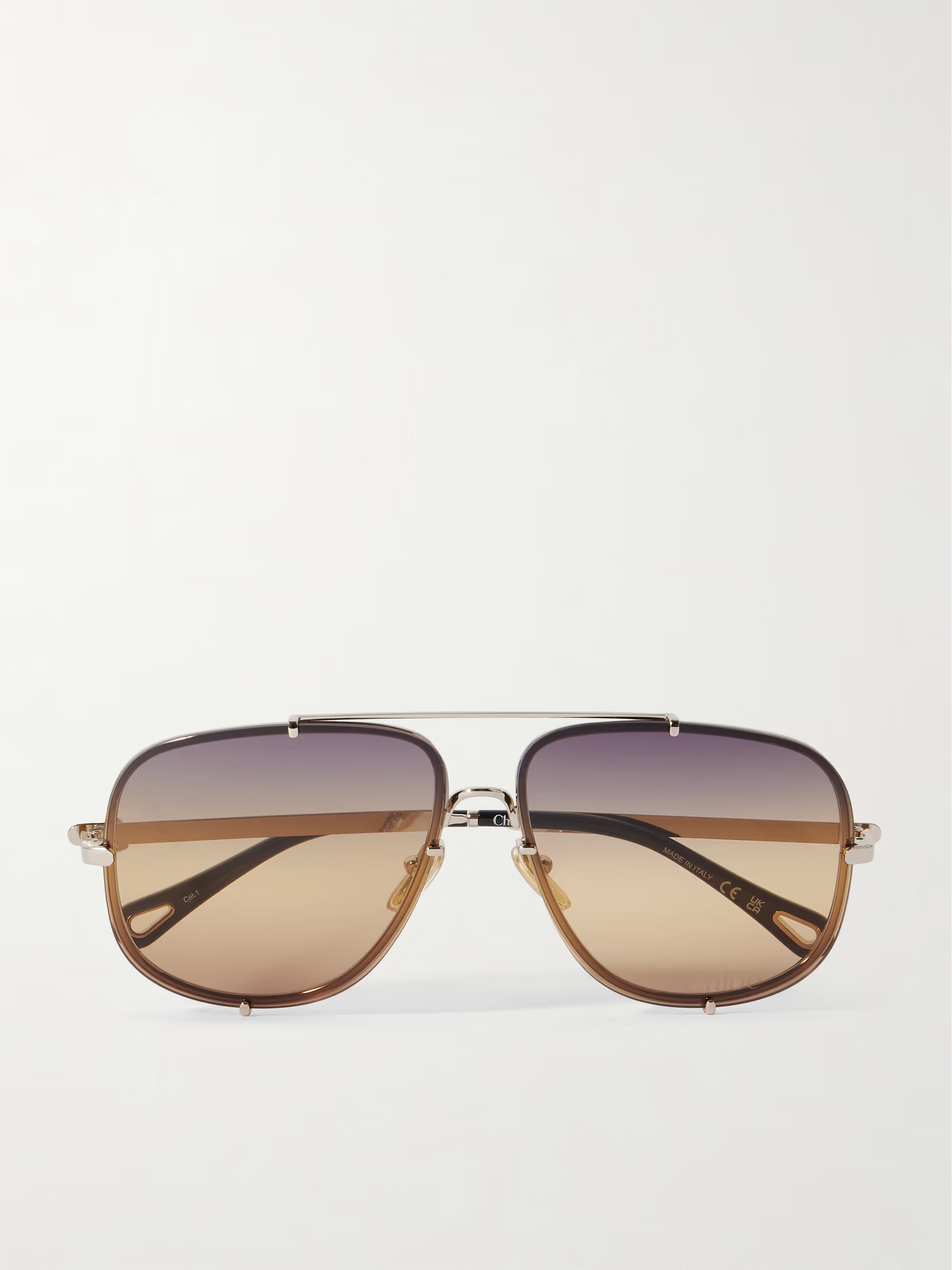 Shop Ivy aviator-style gold-tone sunglasses | NET-A-PORTER (US)