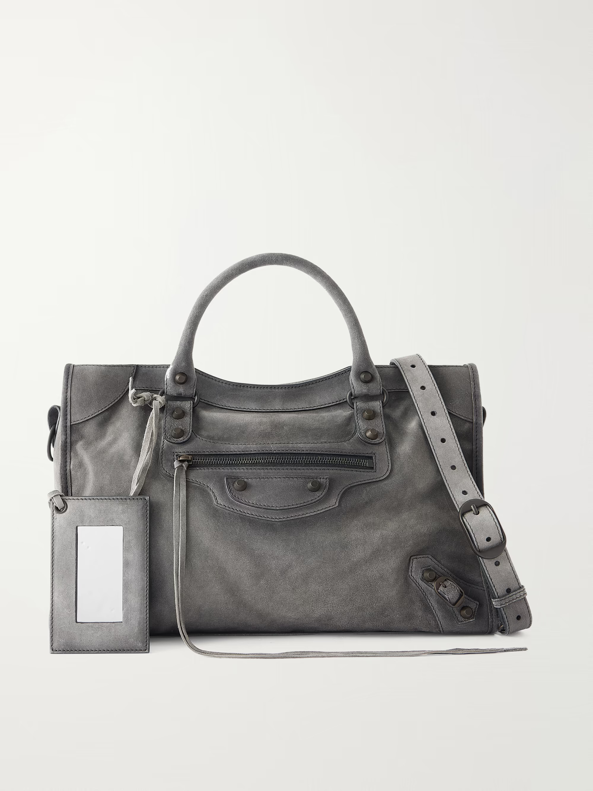 Shop Le City medium embellished suede shoulder bag | NET-A-PORTER (US)