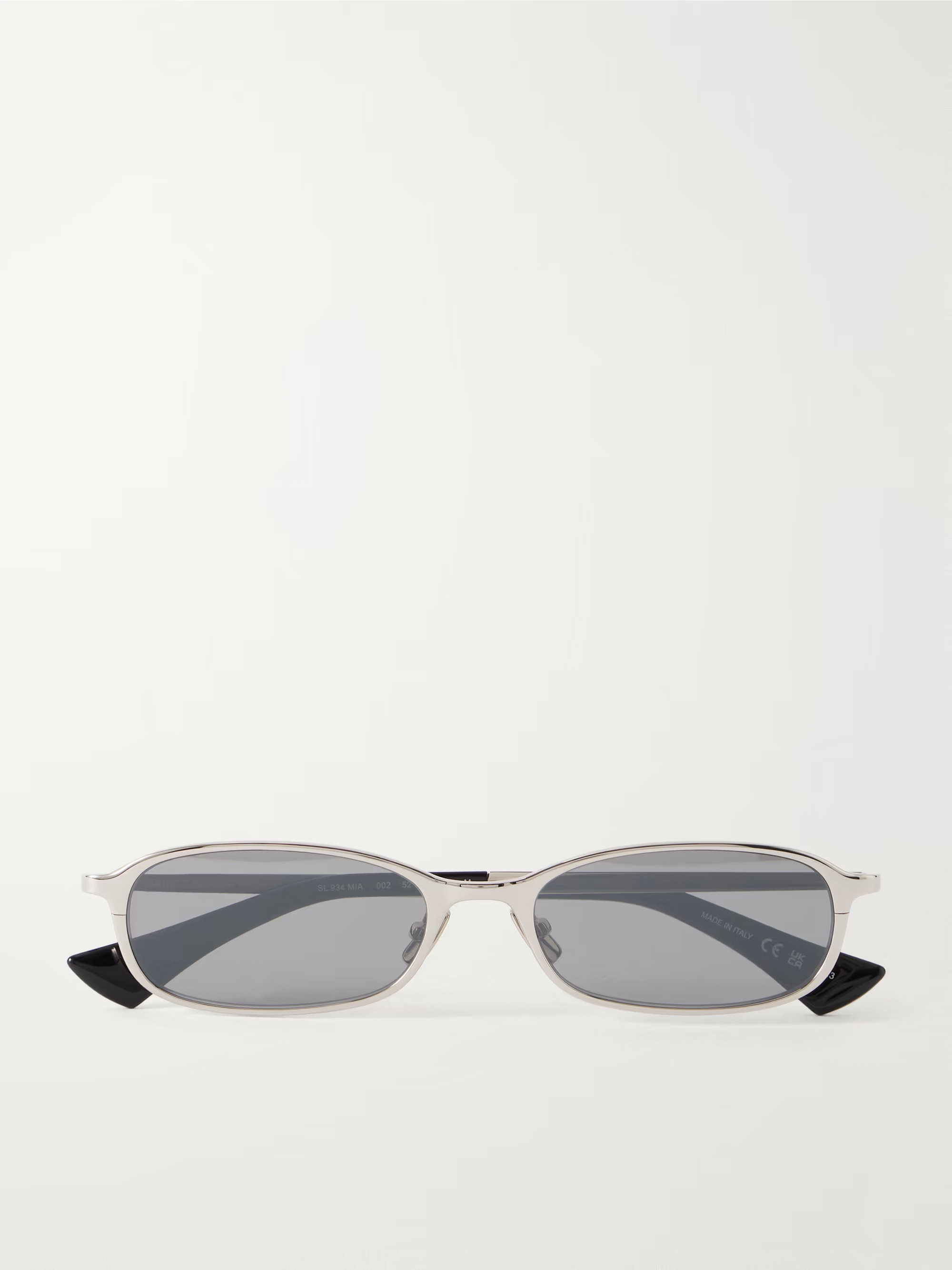 Shop SL 934 MIA round-frame silver-tone sunglasses - silver - One Size | NET-A-PORTER (US)