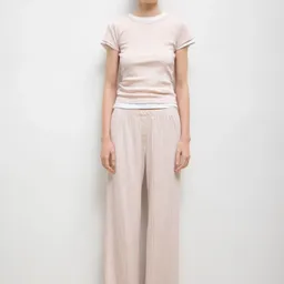 Shop LESET Pointelle Boxer Pant in Petal Melange in Cotton | LESET