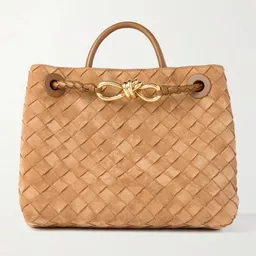 Shop Andiamo small intrecciato suede tote | NET-A-PORTER (US)