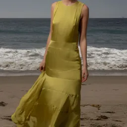 Shop Gale Gown - Chartreuse | Heidi Merrick