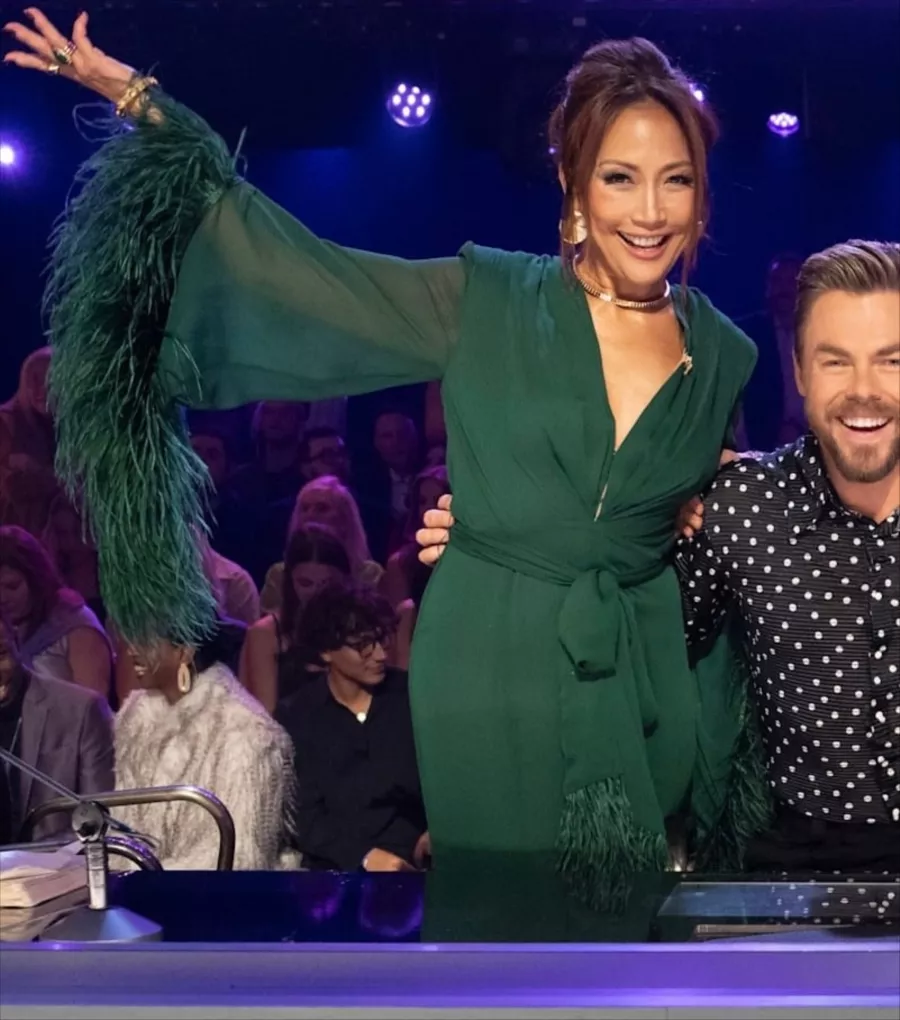Carrie Ann Inaba's Green Maxi Dress