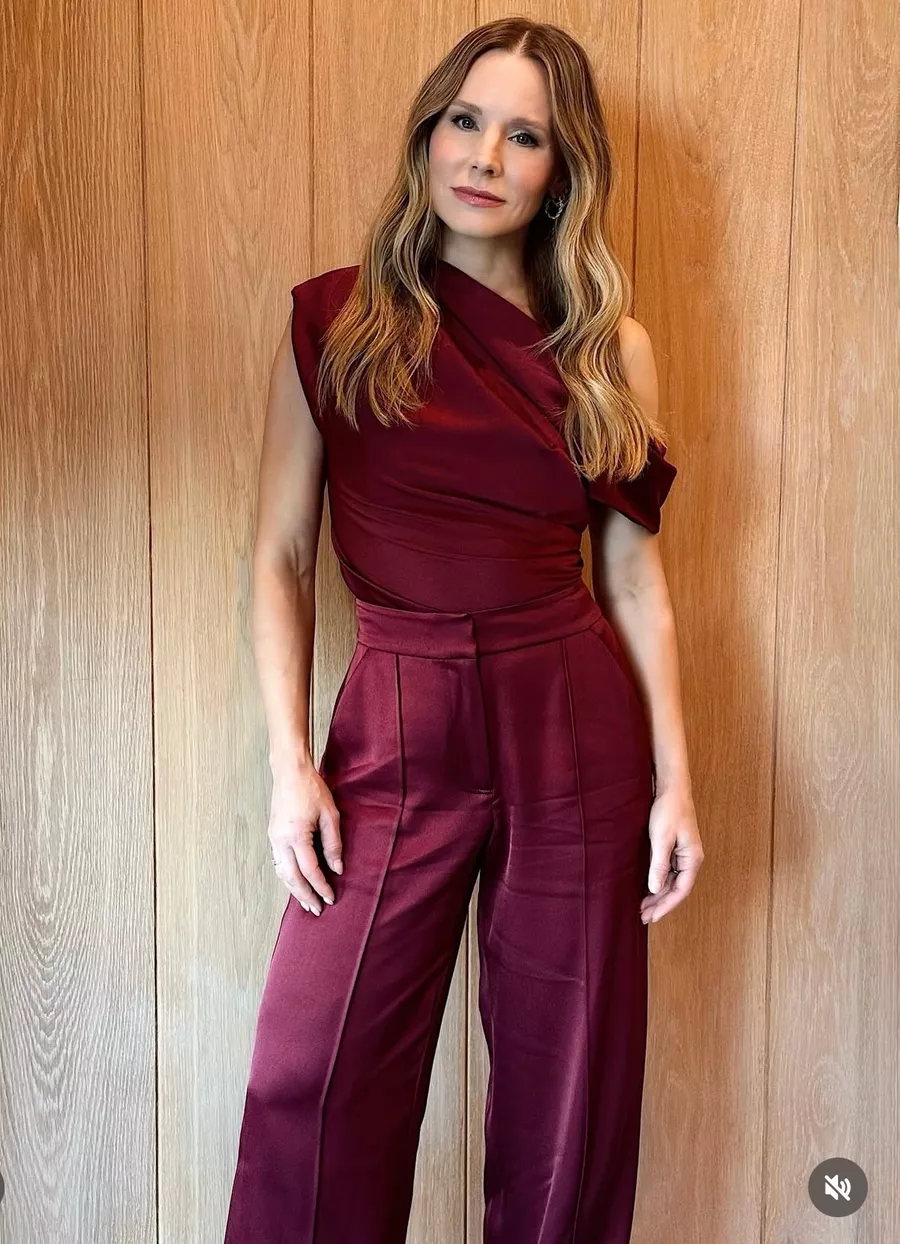 Shop Kristen Bell's Cranberry Top And Matching Pants