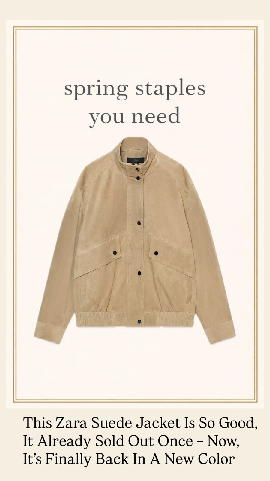 This Zara Suede Jacket Is So Good
