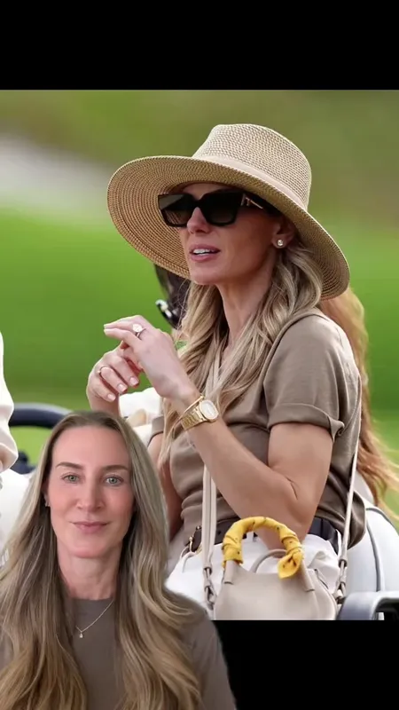 Erica Stoll's Sunglasses, Dress And Handbag