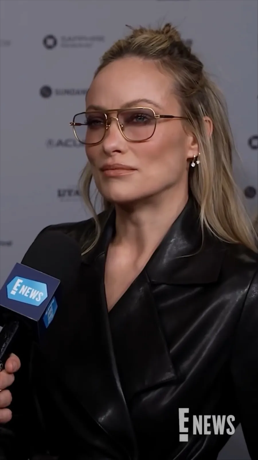 Olivia Wild's Gold Tone Sunglasses