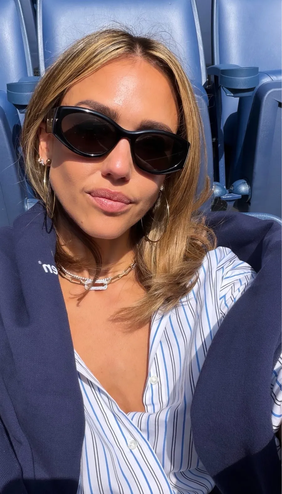 Jessica Alba's Black Cat Eye Sunglasses